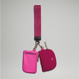 Lululemon Dual Pouch Wristlet - Sonic Pink/Pomegranate